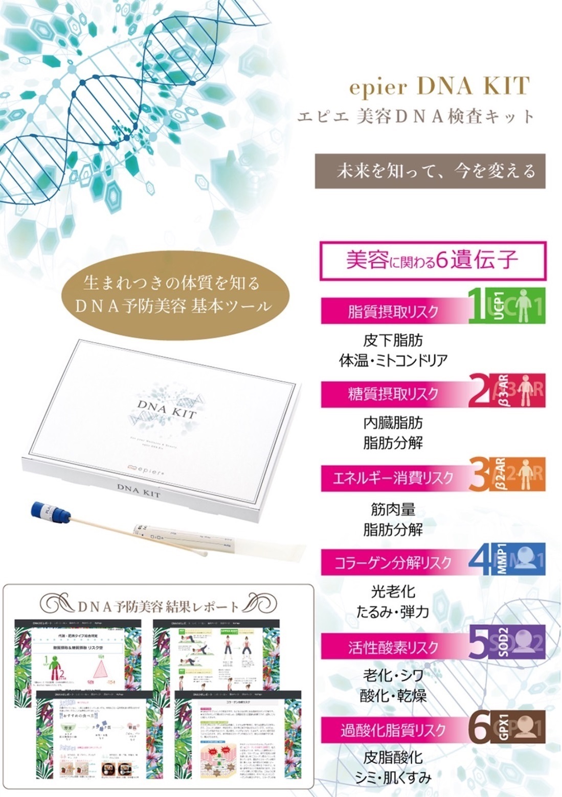 epier DNA検査キット | 健康グッズ | AMAZONES ONLINE SHOP（アマゾネス オンラインショップ）