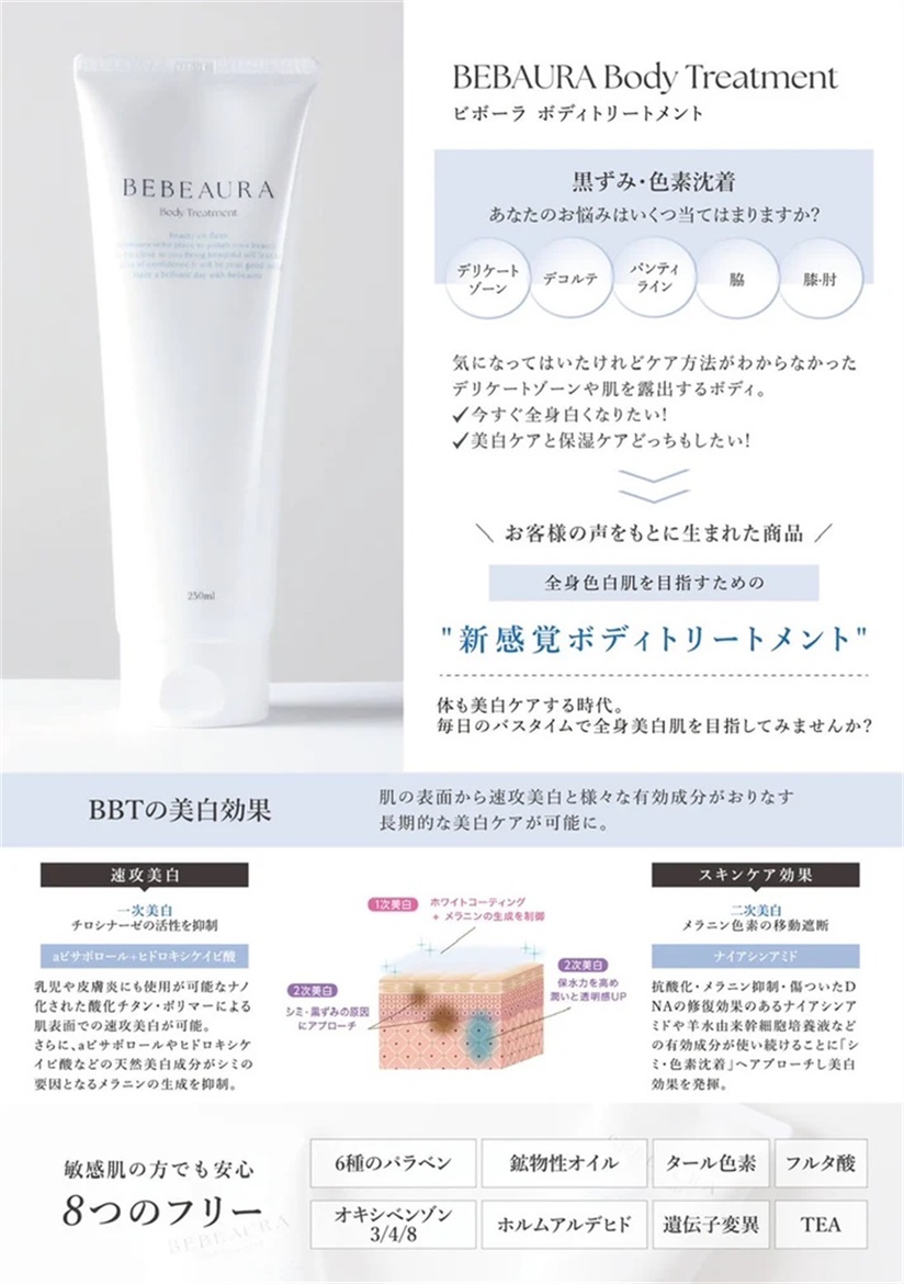 BEBEAURA(ビボーラ)美白ボディトリートメント”BBT” 250ml